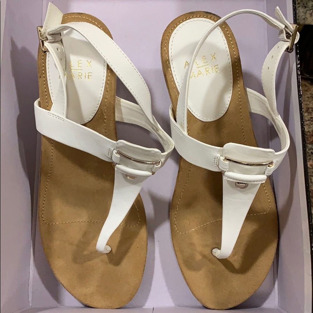 Alex Marie White Barden Sandals